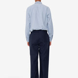 Wide Fit Trouser - Navy Tech Slub
