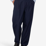 Wide Fit Trouser - Navy Tech Slub