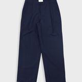 Wide Fit Trouser - Navy Tech Slub