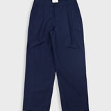 Wide Fit Trouser - Navy Tech Slub