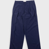 Folk | Folk Wide Fit Trouser - Navy Textured Cotton