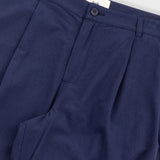 Folk | Folk Wide Fit Trouser - Navy Textured Cotton