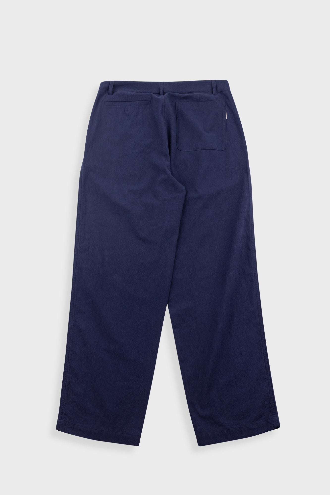 Folk | Folk Wide Fit Trouser - Navy Textured Cotton