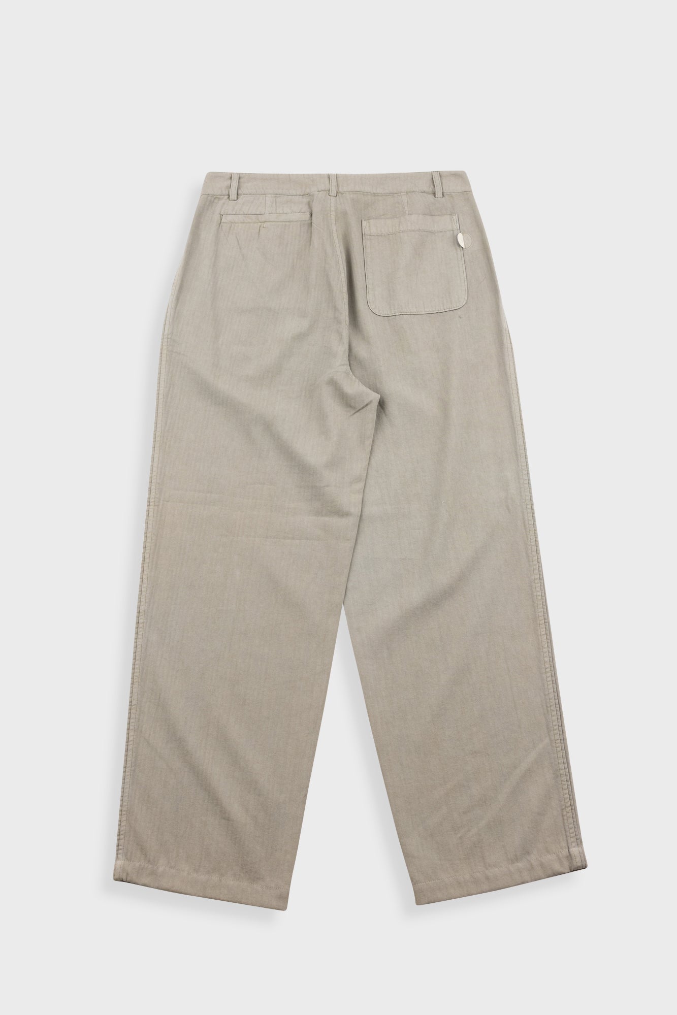 Folk | Folk Wide Fit Trouser - Silver Sage Herringbone