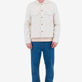 Zaki Jacket - Ecru Waffle Check