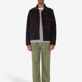 Zaki Jacket - Navy Espresso Brushed Wool