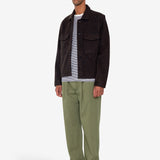 Zaki Jacket - Navy Espresso Brushed Wool