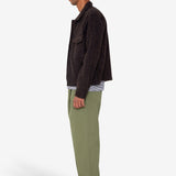 Zaki Jacket - Navy Espresso Brushed Wool
