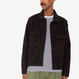 Zaki Jacket - Navy Espresso Brushed Wool