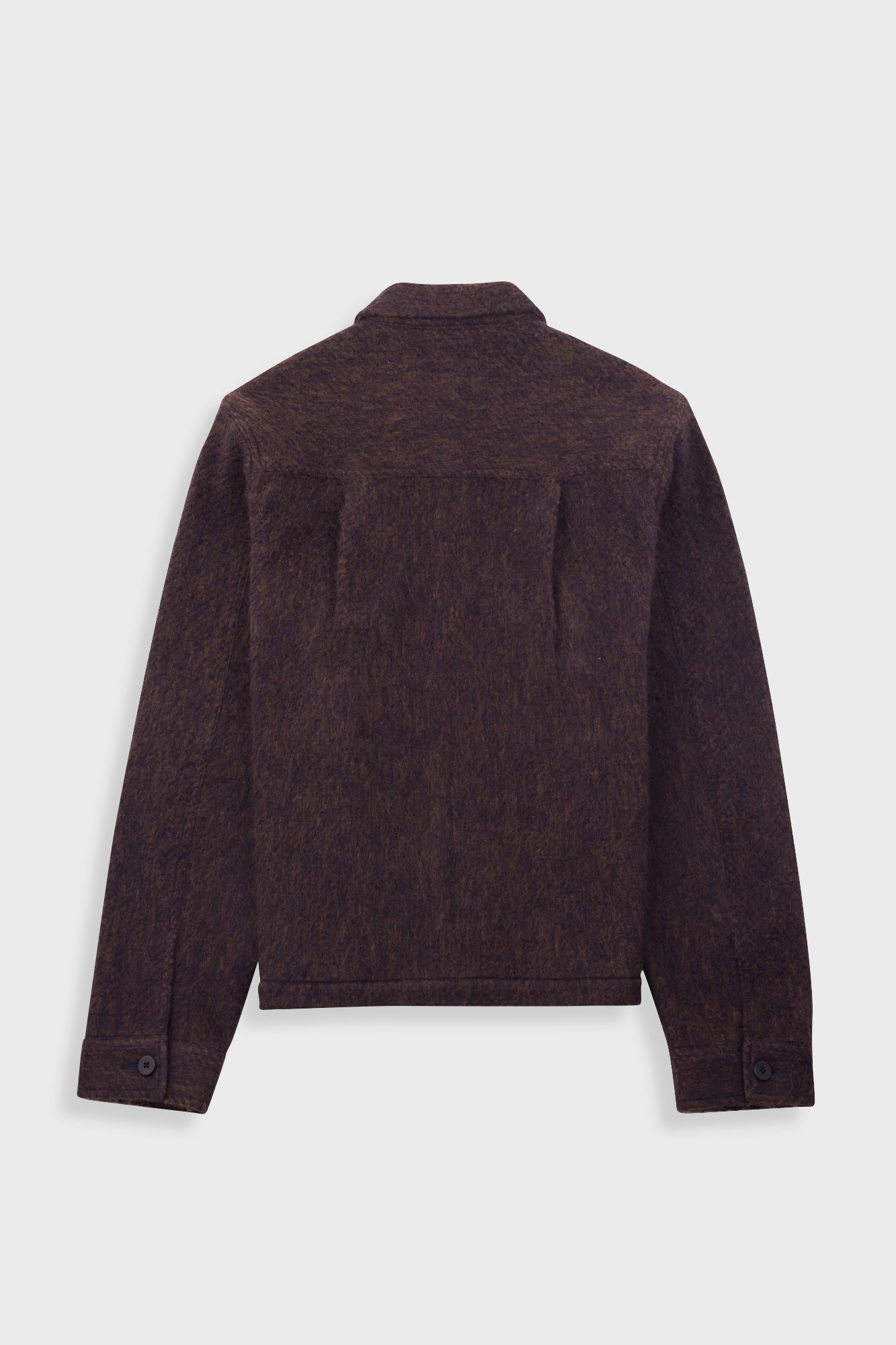 Folk Zaki Jacket - Navy Espresso Brushed Wool