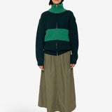 Zip Through Jumper - Green