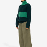 Zip Through Jumper - Green