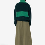 Zip Through Jumper - Green