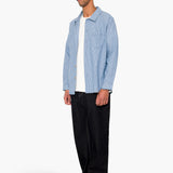 Raglan Shirt - Blue Crinkle Stripe