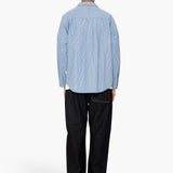 Raglan Shirt - Blue Crinkle Stripe