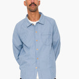 Raglan Shirt - Blue Crinkle Stripe