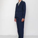 Assembly Suit Trouser - Navy Herringbone