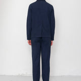 Assembly Suit Trouser - Navy Herringbone