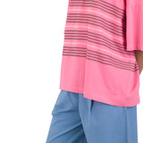 Boyfriend T-Shirt - Multistitch Stripe