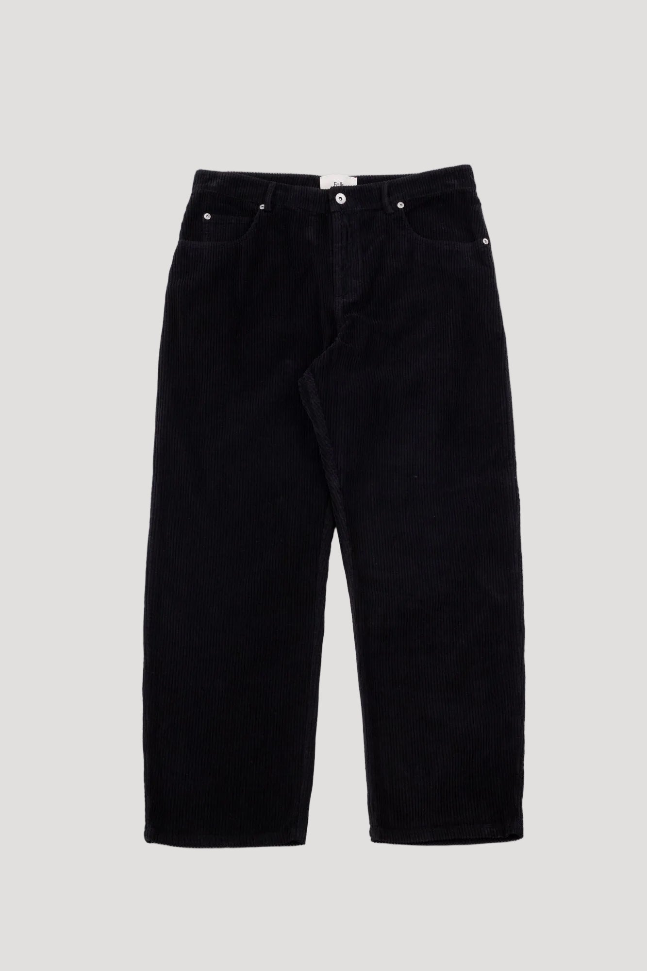 Folk | Folk Barrel Leg Trouser - Black Heavy Cord