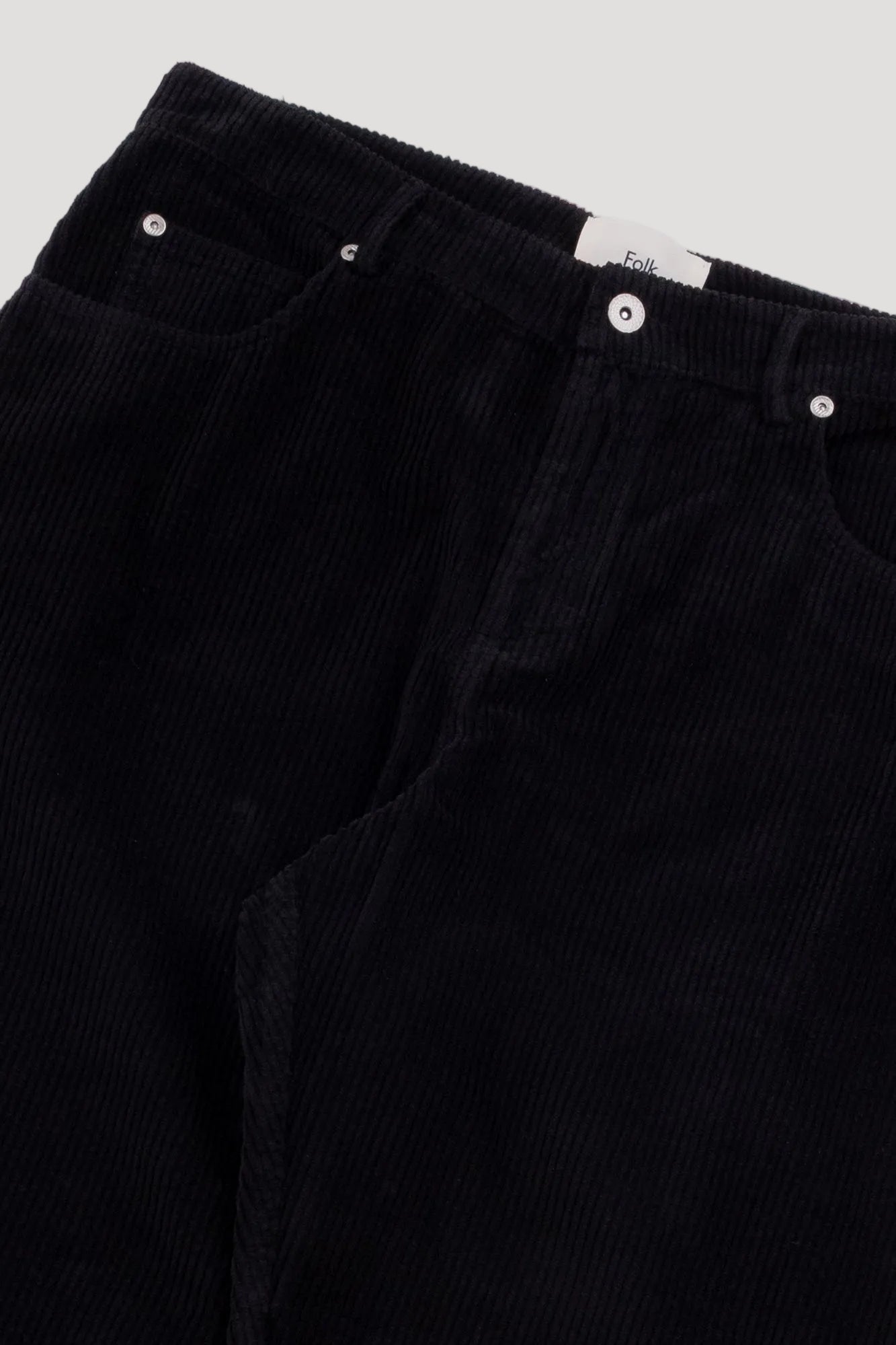 Folk | Folk Barrel Leg Trouser - Black Heavy Cord