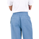Drawcord Baggy Pants - Light Indigo Topstitch
