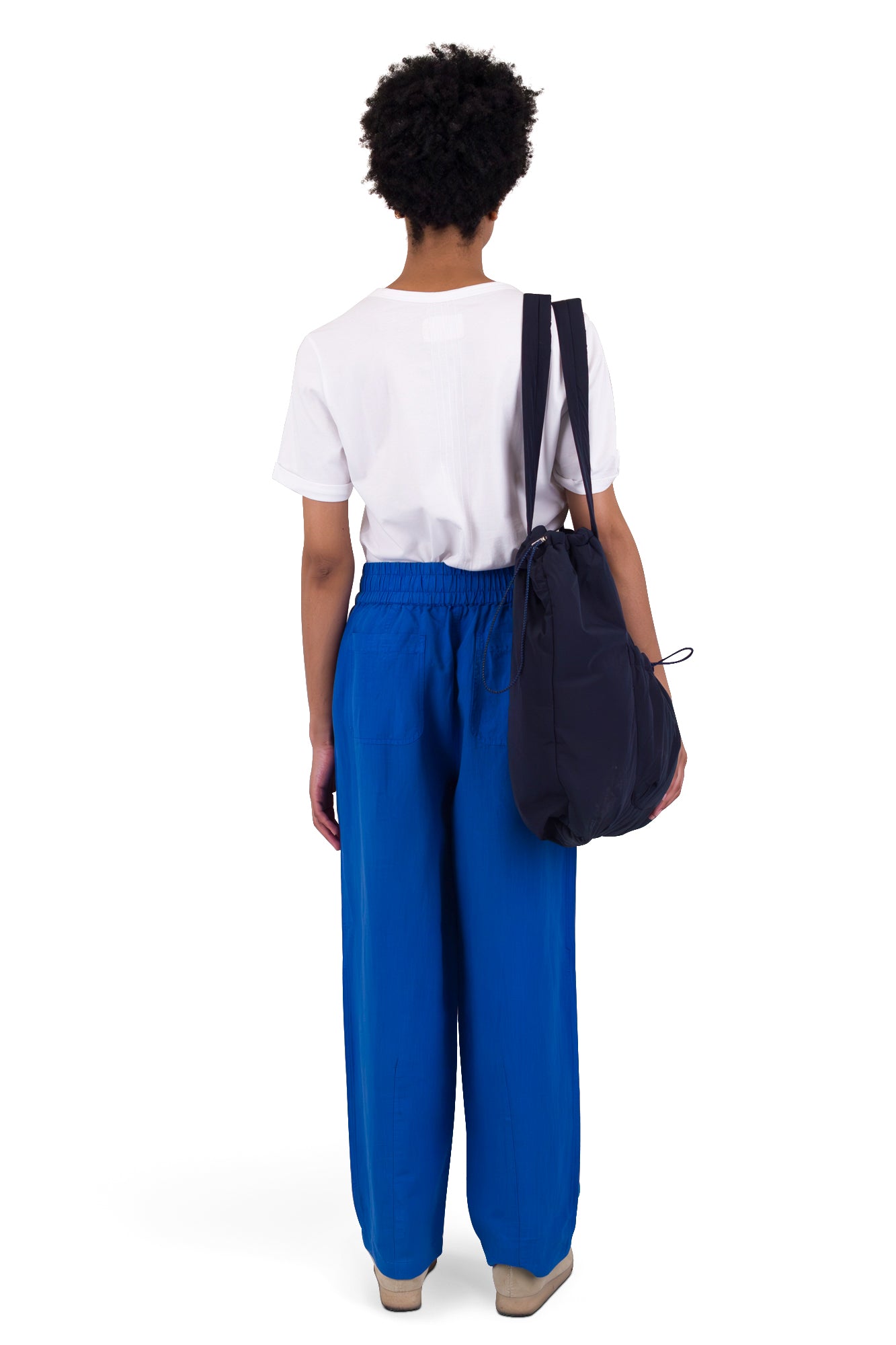 Folk Drawcord Baggy Pants - Washed Cobalt