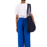 Drawcord Baggy Pants - Washed Cobalt