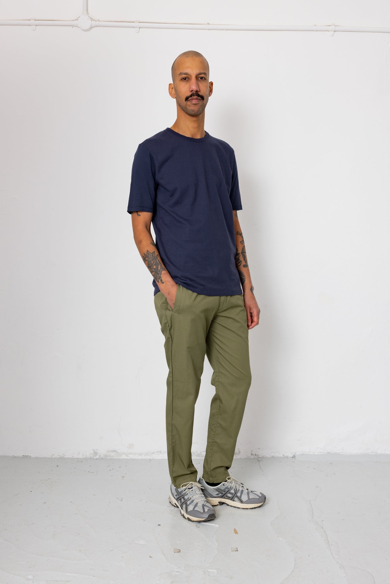 Folk Drawcord Trousers - Olive