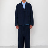 Easy Fit Blazer - Deep Indigo Herringbone