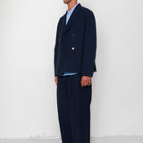Easy Fit Blazer - Deep Indigo Herringbone