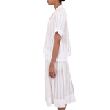 Full Seam Skirt - Ecru Ladder Embroidery