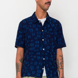 Gabe Shirt - Indigo Irregular Dot