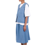 Gilet - Light Indigo Topstitch