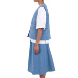 Gilet - Light Indigo Topstitch