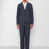 Lunar Blazer - Soft Black Cotton Linen