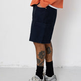 Lunar Jean Short - Deep Indigo Herringbone