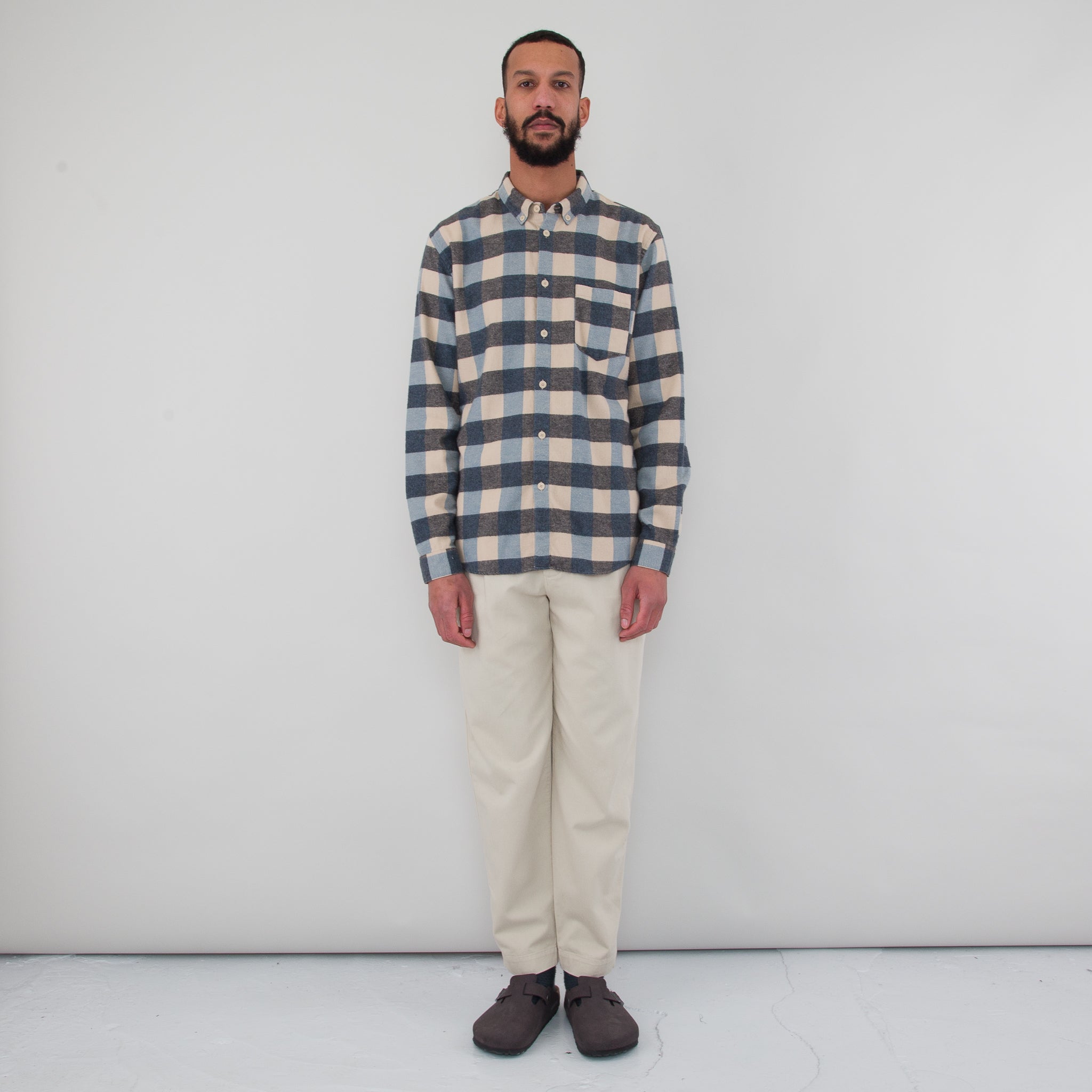 Folk | Relaxed Fit Shirt - Blue Flannel Check
