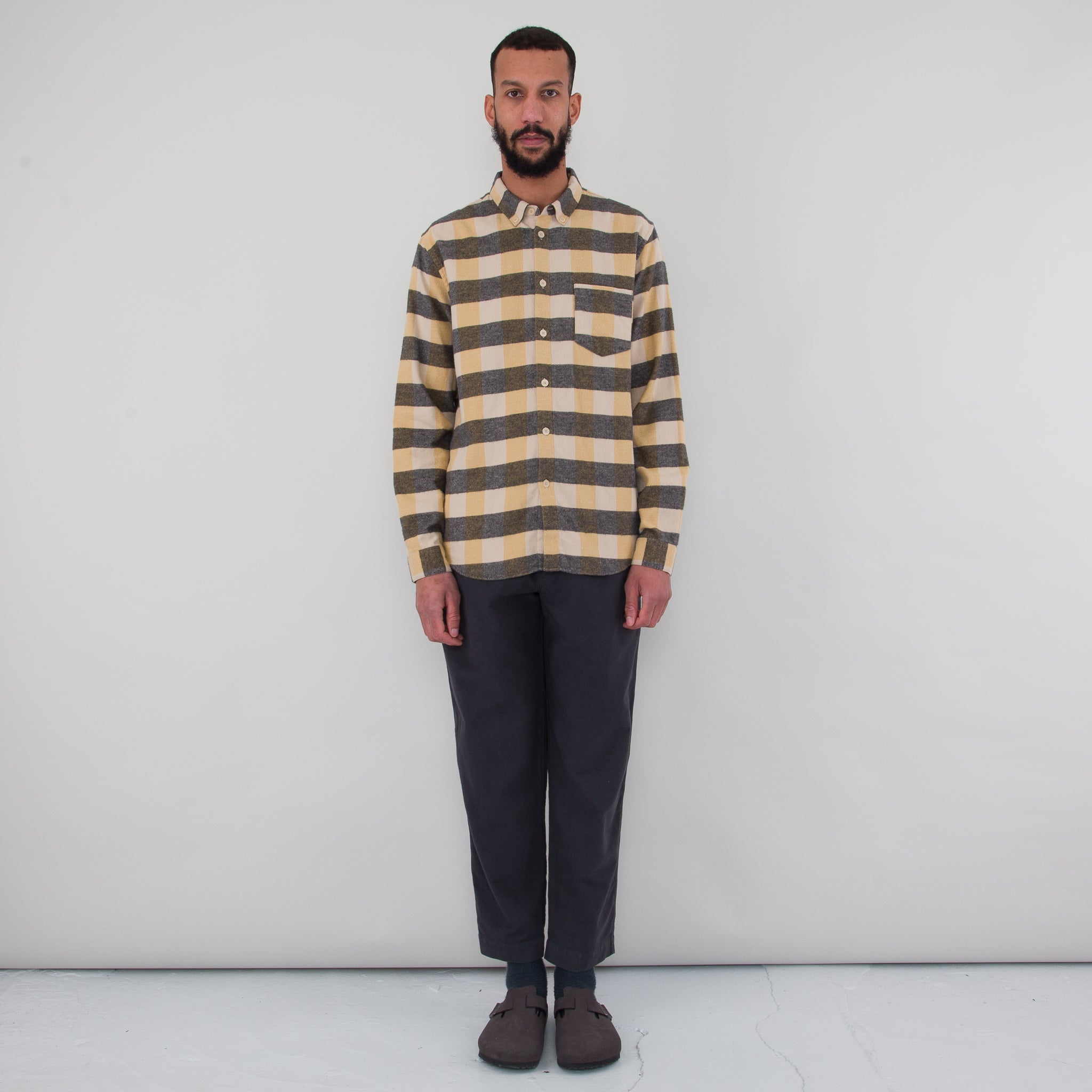 Folk | Relaxed Fit Shirt - Gold Flannel Check