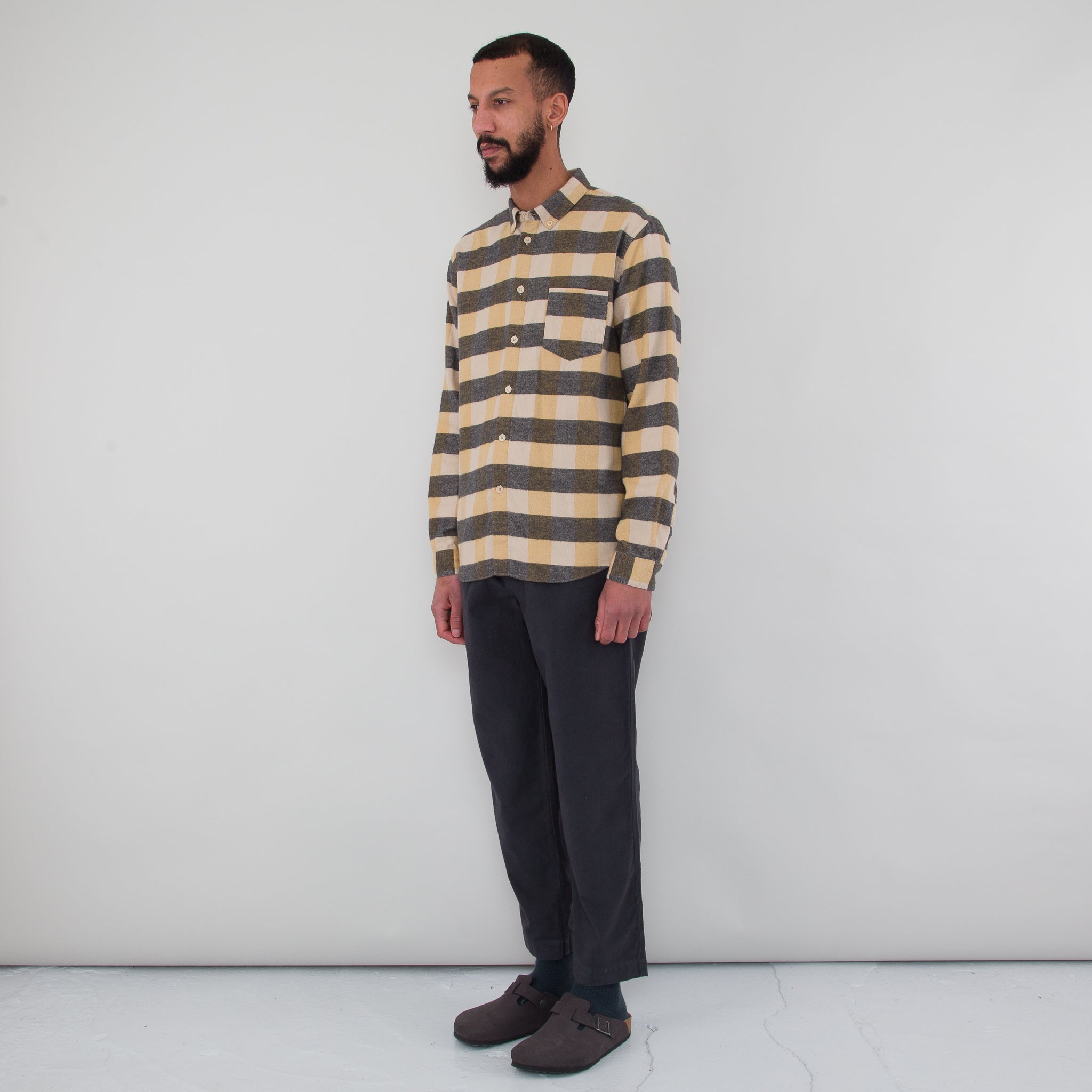 Folk | Relaxed Fit Shirt - Gold Flannel Check