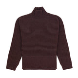 Open Funnel Neck Jumper - Coffee
