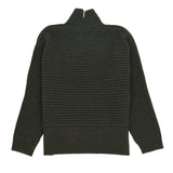 Open Funnel Neck Jumper - Dark Forest Green