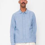 Folk | Folk Patch Shirt - Light Indigo Basketweave