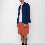 Folk | Folk Patch Shirt - Navy Openweave