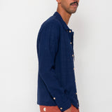 Folk | Folk Patch Shirt - Navy Openweave