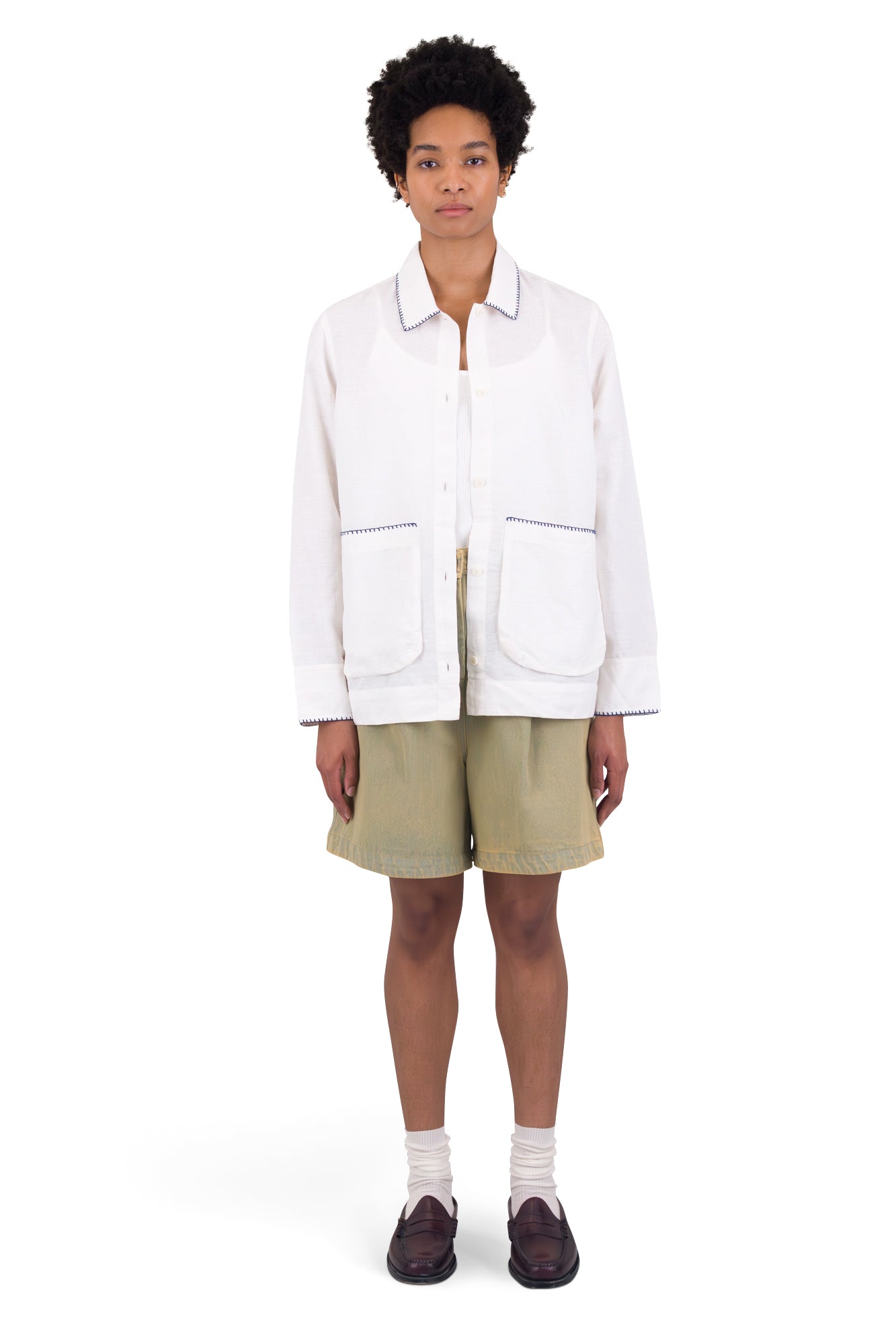 Folk Pleated Shirt