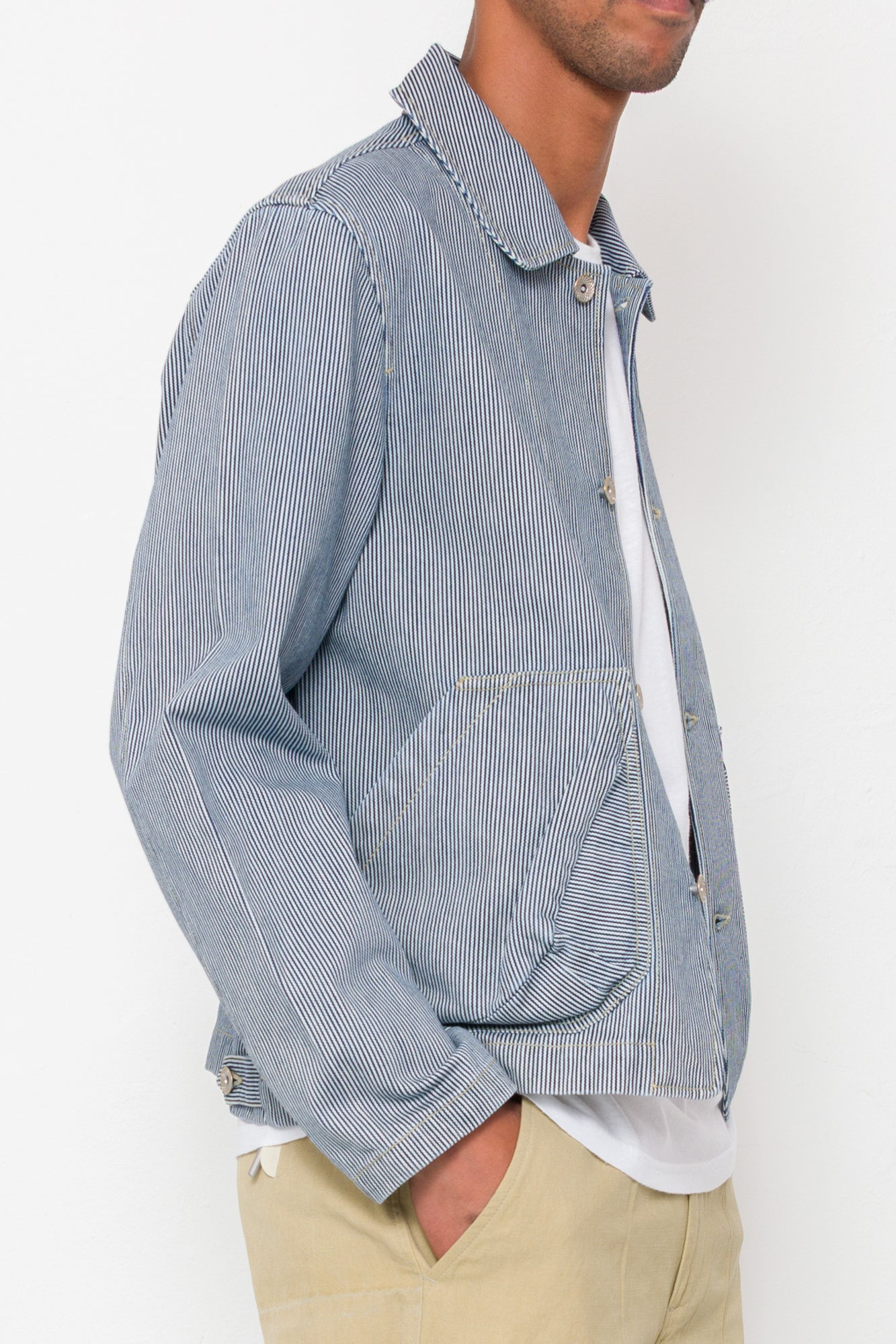 Folk | Folk Prism Jacket - Indigo Ticking Stripe