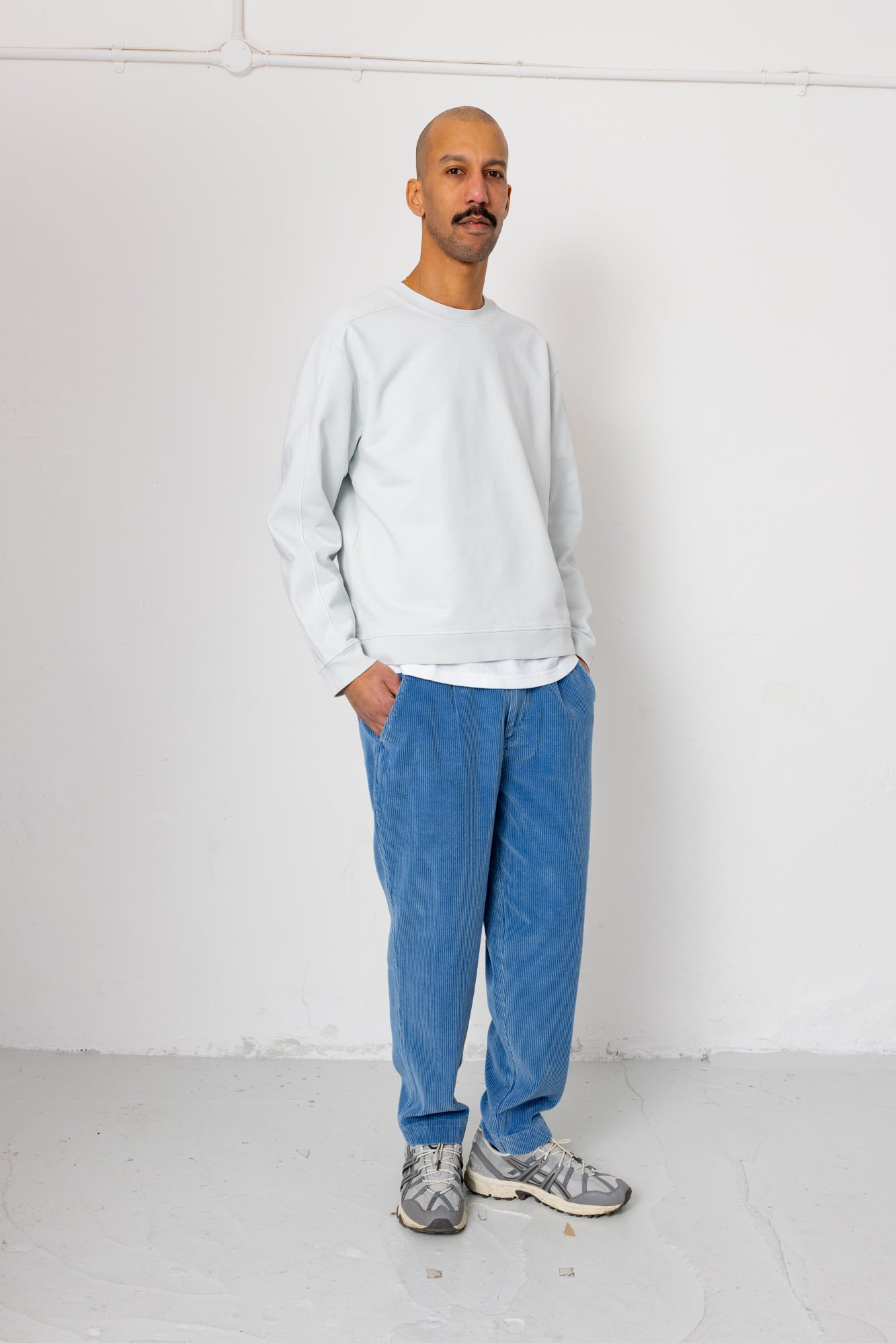 Folk | Folk Prism Sweat - Light Blue Grey