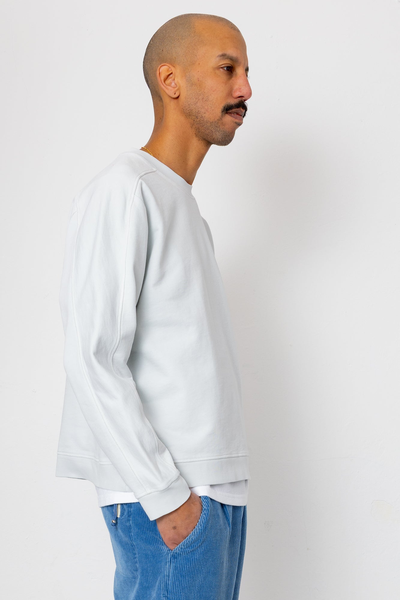 Folk | Folk Prism Sweat - Light Blue Grey