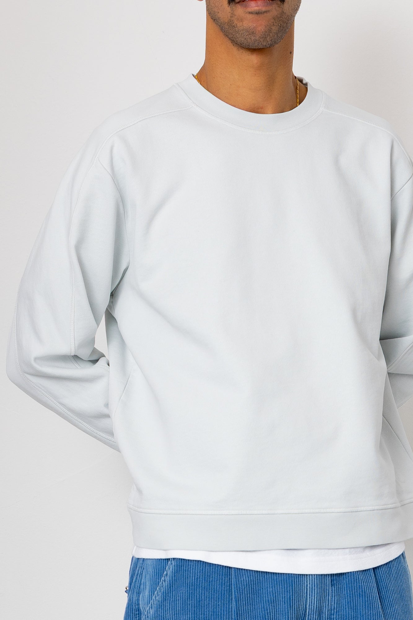 Folk | Folk Prism Sweat - Light Blue Grey